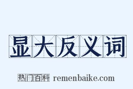 显大反义词是什么意思的图片